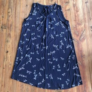 Apt 9 Navy Dragonfly Print Sleeveless Nightgown